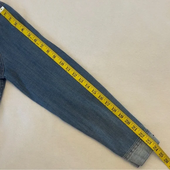 Est1946 Denim Womens Jean Jacket Long Sleeve Collared Button Down L - Picture 15 of 16